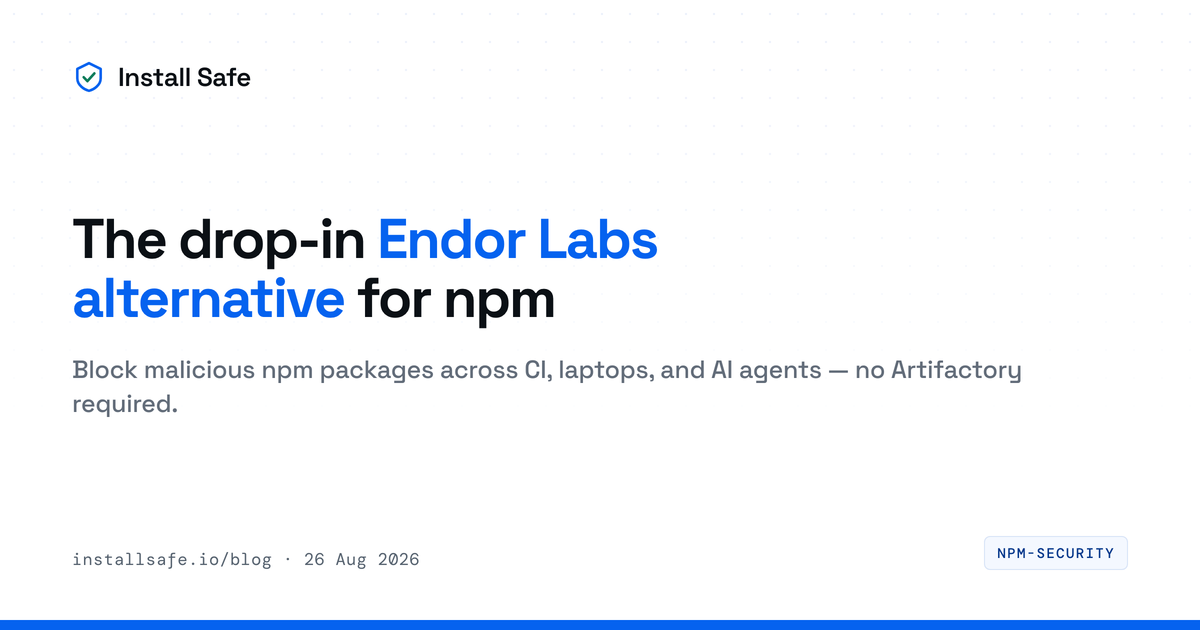 The drop-in Endor Labs alternative for npm