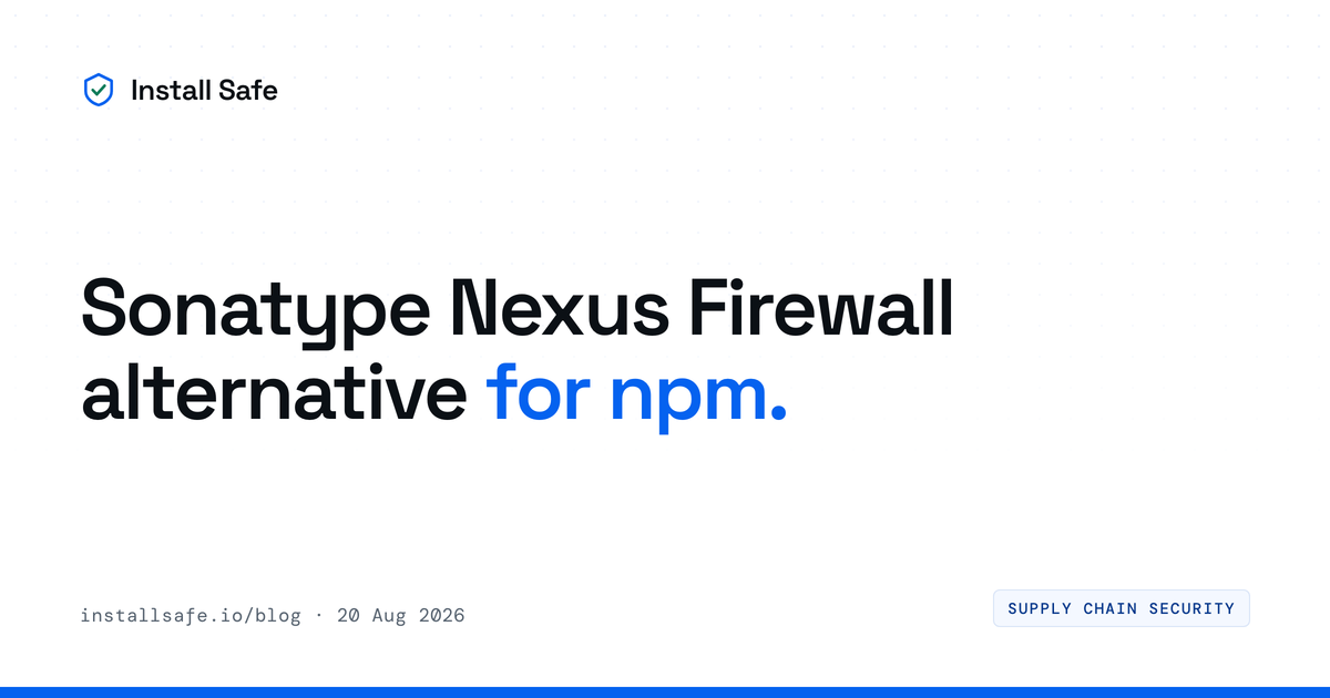 Sonatype Nexus Firewall alternative for npm