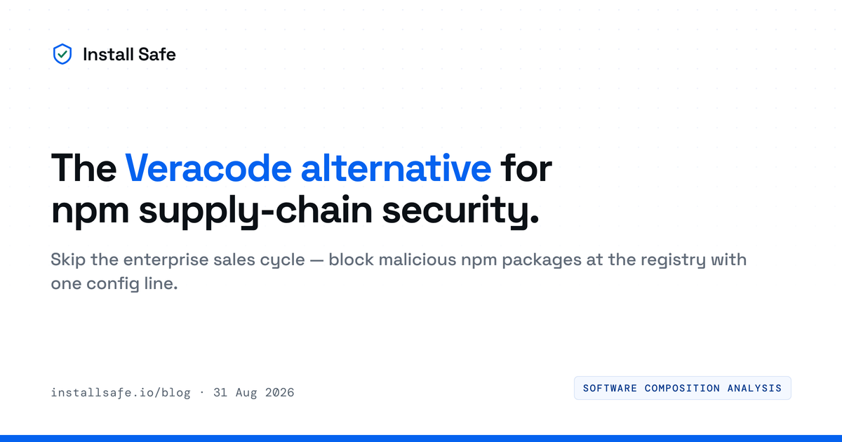 The Veracode alternative for npm supply-chain security.