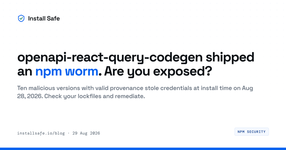 openapi-react-query-codegen compromised: are you exposed?